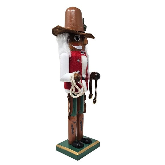 14" Ethnic Cowboy Nutcracker, Christmas Decor - Picture 3 of 4